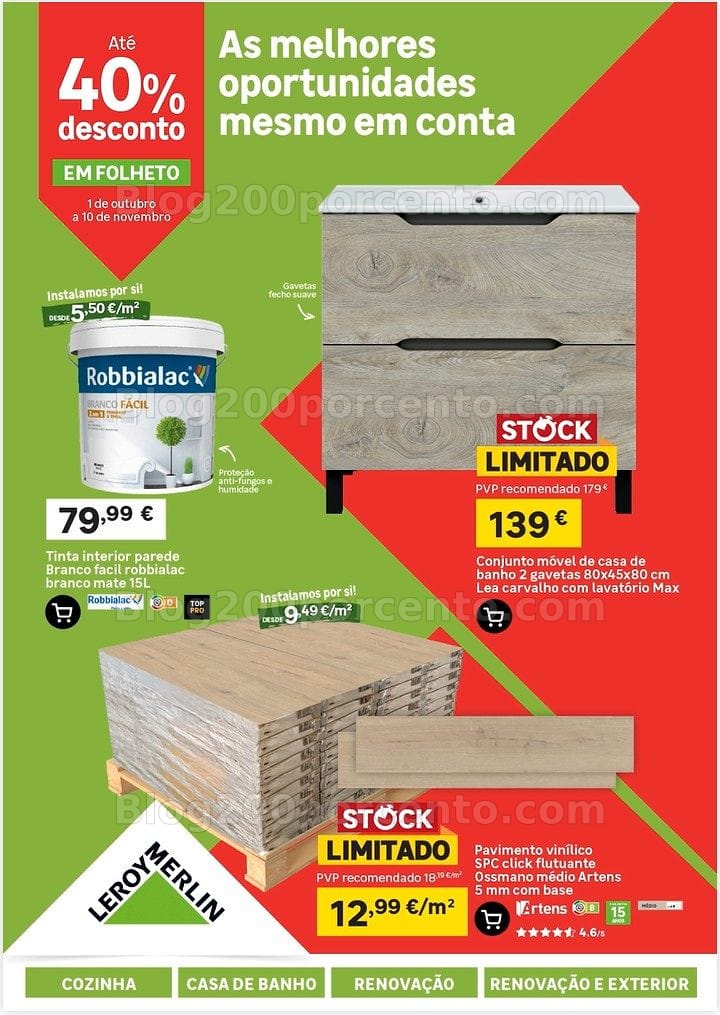 Antevisão Folheto LEROY MERLIN Promoções de 1 outubro a 10 novembro